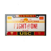 USC Trojans Shield Alumni Black w/ Brass Inserts License Plate Frame